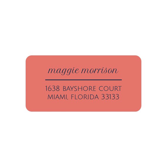 address label with customizable text area