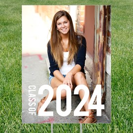 Class Year Vertical Photo - Graduation Party Yard Sign