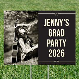 She's Invited - Graduation Party Yard Sign