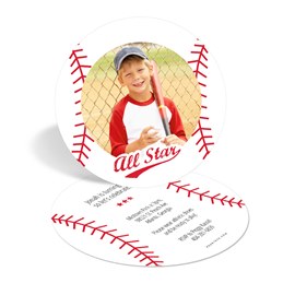 Baseball All Star - Kids Birthday Invitations