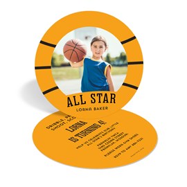 B-Ball Birthday - Birthday Invitations