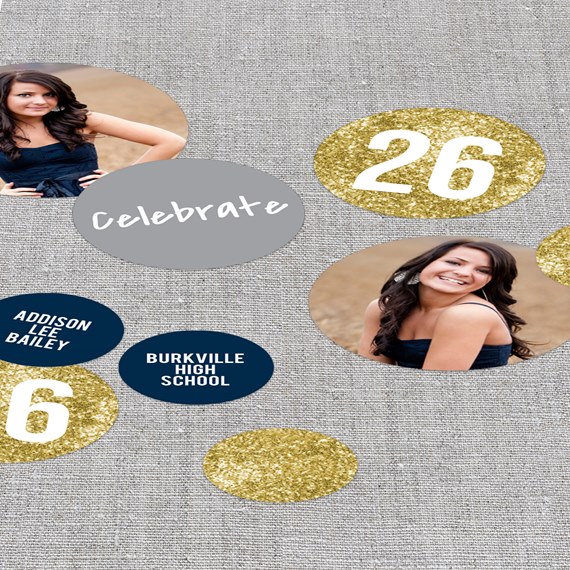 decorative design with circles and text