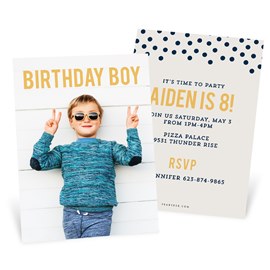Falling Dots - Birthday Invitations