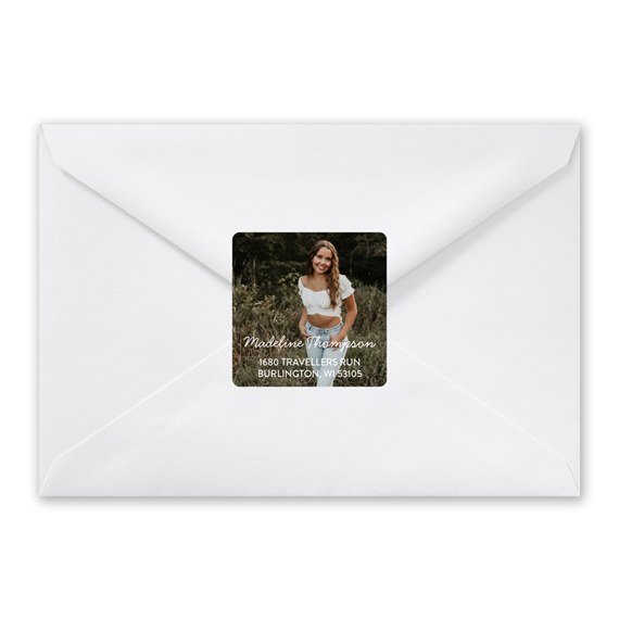 photo placeholder on address label