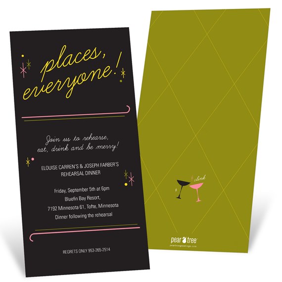 Show Time - Rehearsal Dinner Invitations