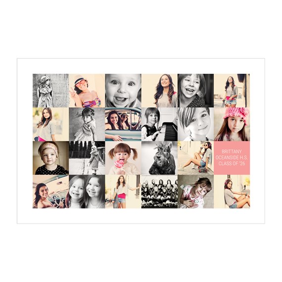 photo collage with customizable text area