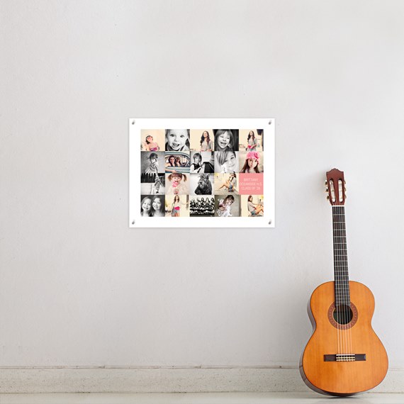 collage photo frame with customizable text area