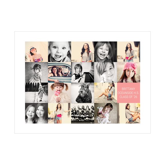 photo collage with customizable text area