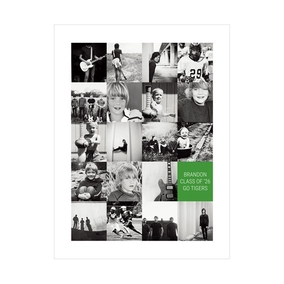 photo collage with customizable text area