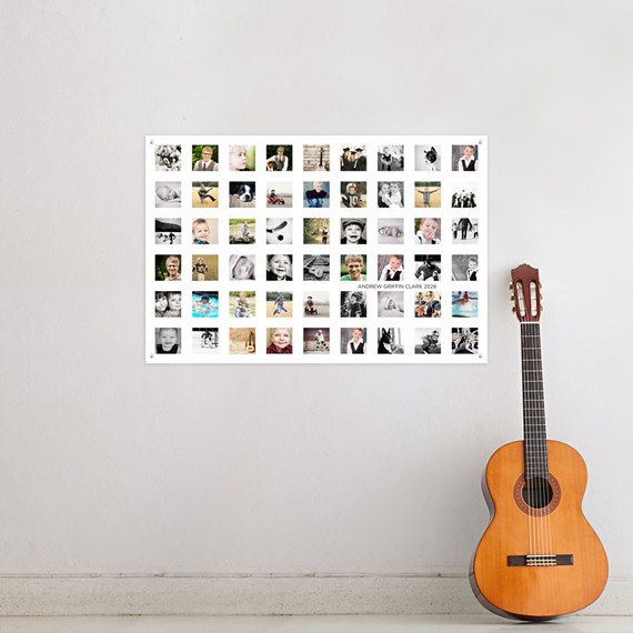 collage of photo placeholders with customizable text area