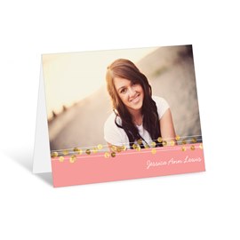 Gold Sequin Look - Graduation Thank You Cards