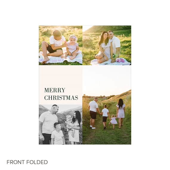 collage greeting card with photo placeholders and text area