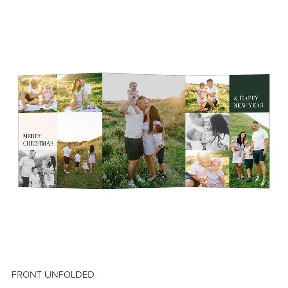 collage greeting card with photo placeholders and text