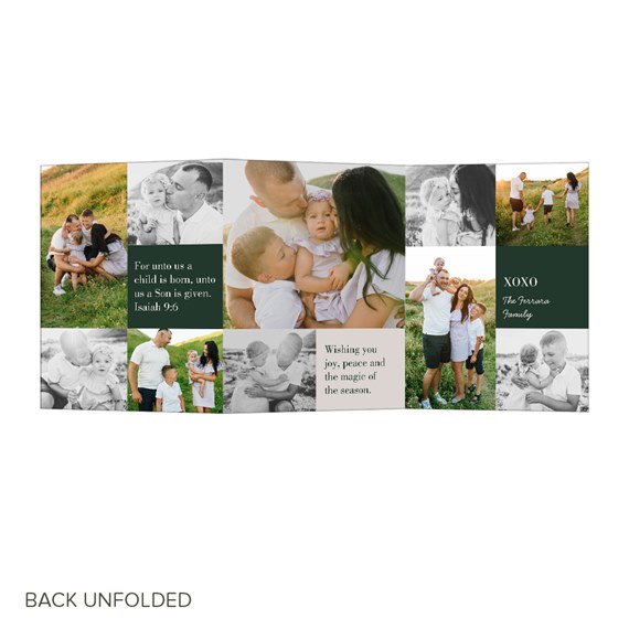 collage greeting card with photo placeholders and text