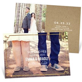 Delicate Foil Frame - Save The Date Cards