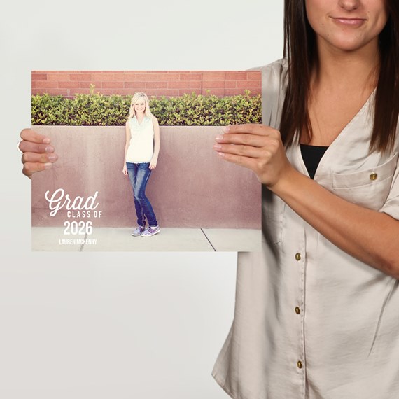photo placeholder with graduation announcement design