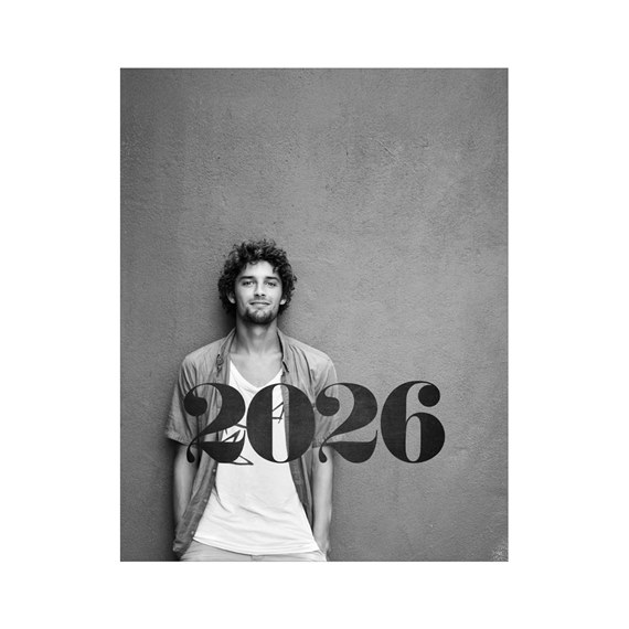 photo area with decorative text '2026'