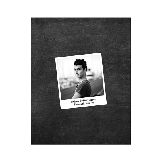 photo placeholder with chalkboard background and polaroid frame