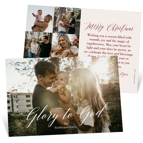 Christmas card with photo collage and text