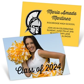 School Logo - Mini Graduation Invitations