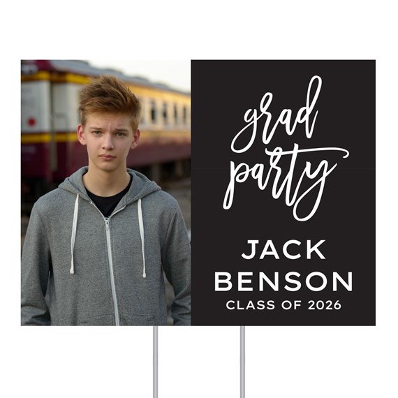 customizable text area, photo placeholder