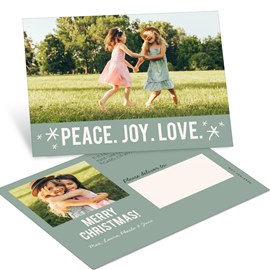 Peace Joy Love - Christmas Postcard