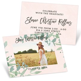 Wrapped in Greens - Mini Graduation Party Invitations