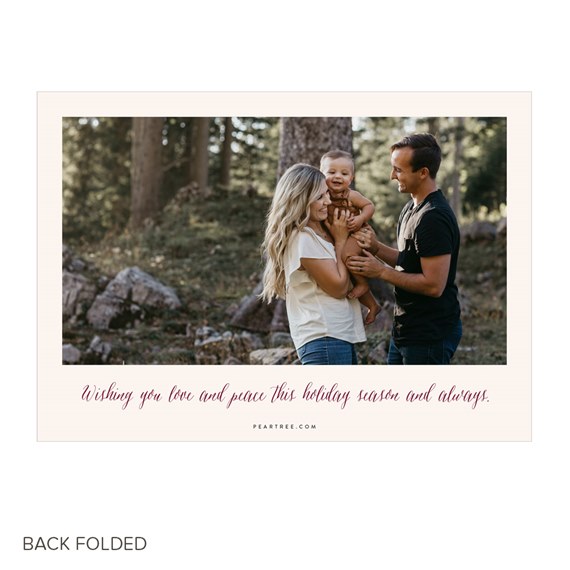 photo placeholder, folded Christmas card with text