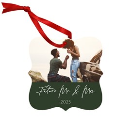 Future Newlyweds - Mr. and Mrs. - Metal Ornament