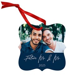 Future Newlyweds - Mr. and Mr. - Metal Ornament