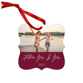 Future Newlyweds - Mrs. and Mrs. - Metal Ornament