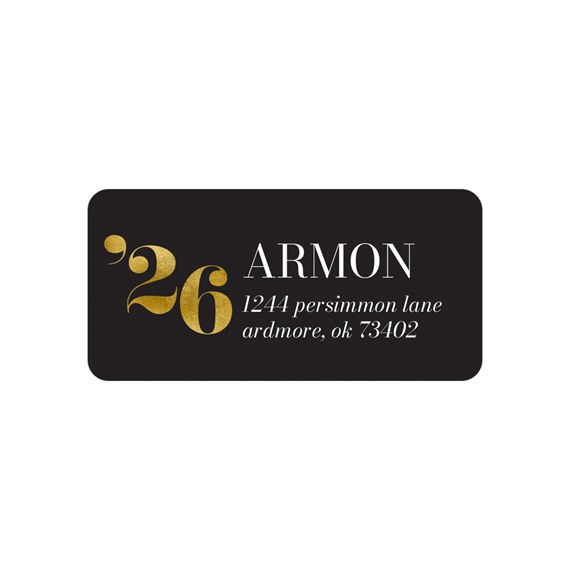 address label with customizable text area