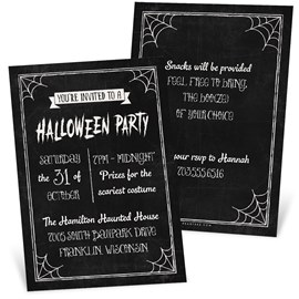 Cobwebs - Halloween Party Invitation