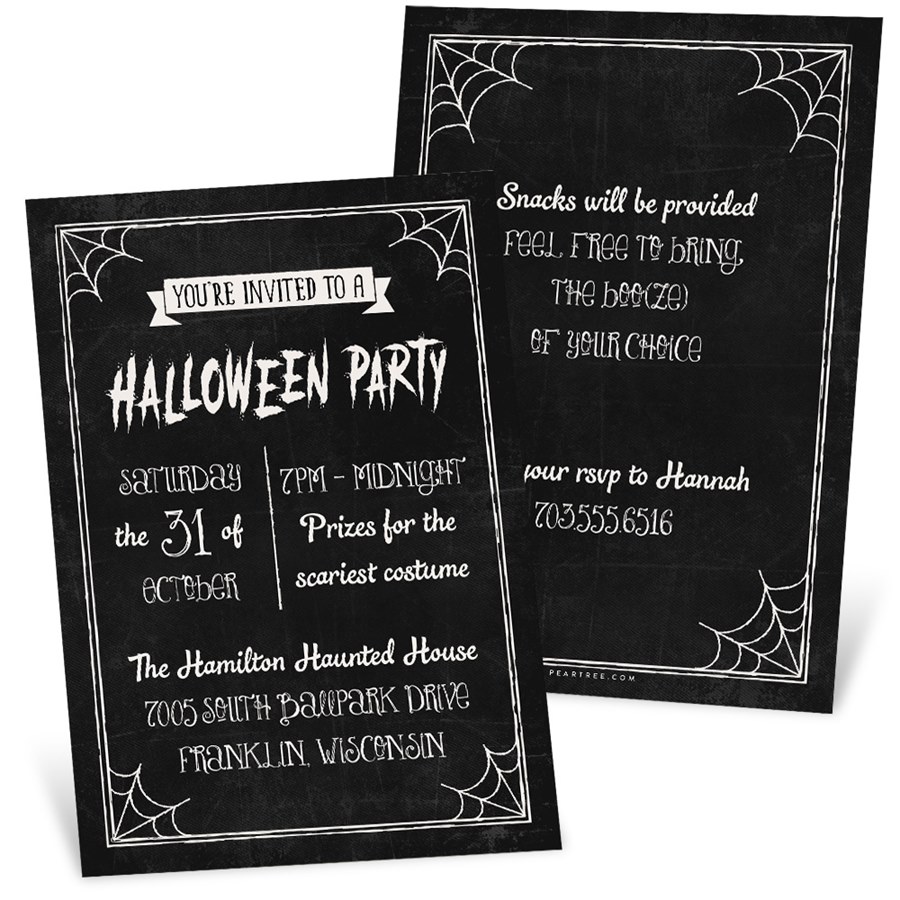 Cobwebs Halloween Party Invitation | Pear Tree