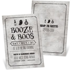 Booze and Boos - Halloween Invitation