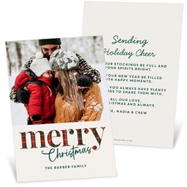 Merry Plaid - Christmas Card