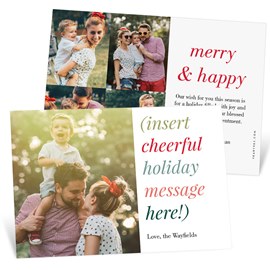 Cheerful Message - Christmas Card