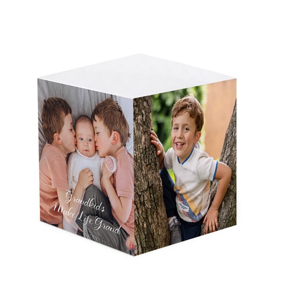 The Grandkids - Post-It Note Photo Cube