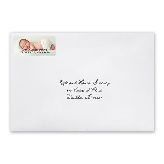 photo placeholder on address label