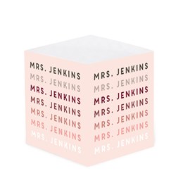 Ombre Name - Post-It Note Cube
