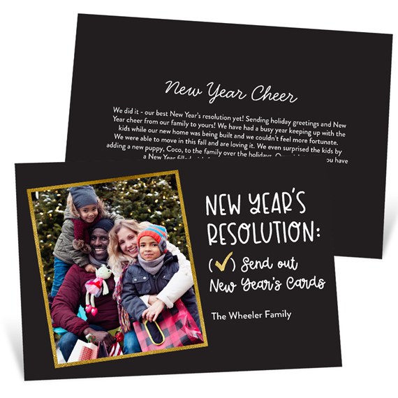Resolution - New Year Card
