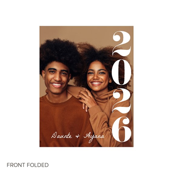 graduation invitation with photo area and year 2026