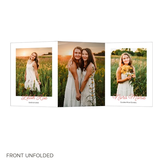 graduation announcement invitation with photo placeholders