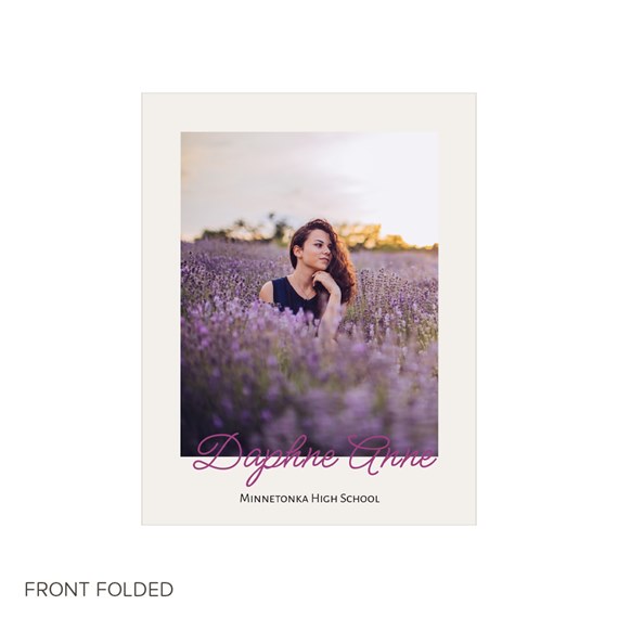 graduation announcement with photo area