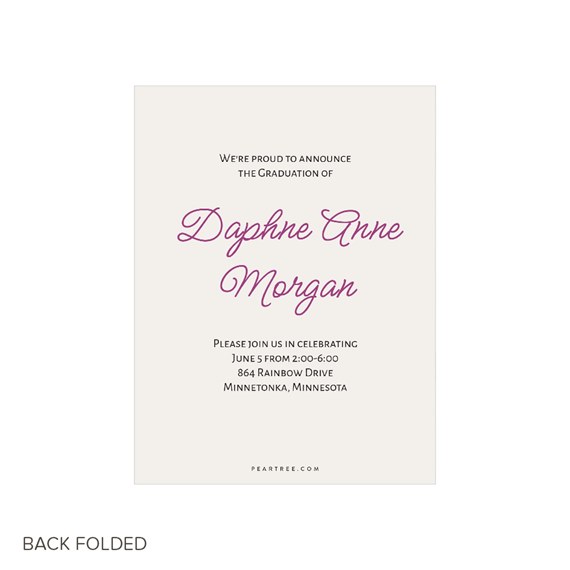graduation announcement with customizable text area
