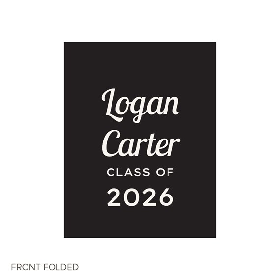 graduation invitation with customizable text area