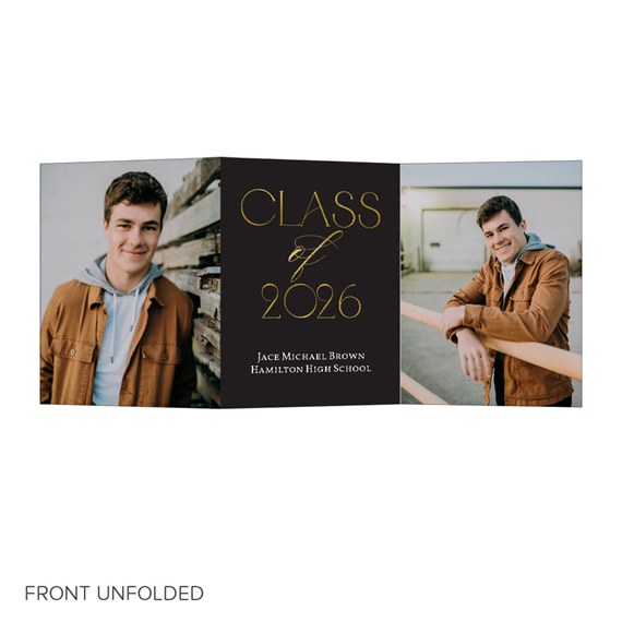 graduation invitation with photo area