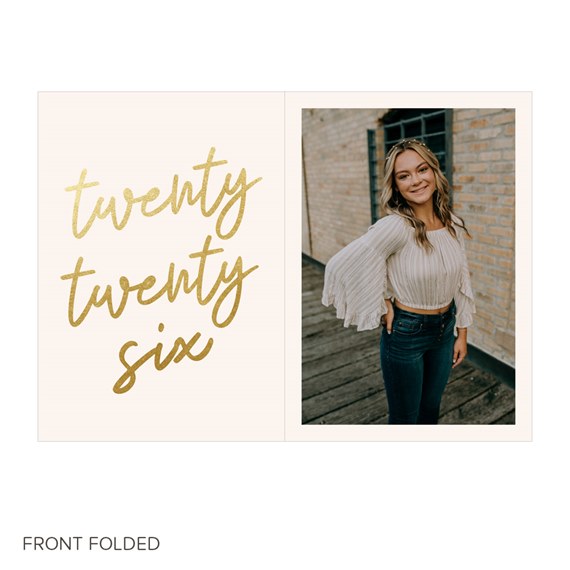 graduation announcement with photo placeholder