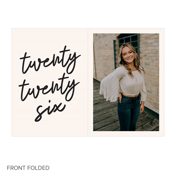 graduation announcement with photo area
