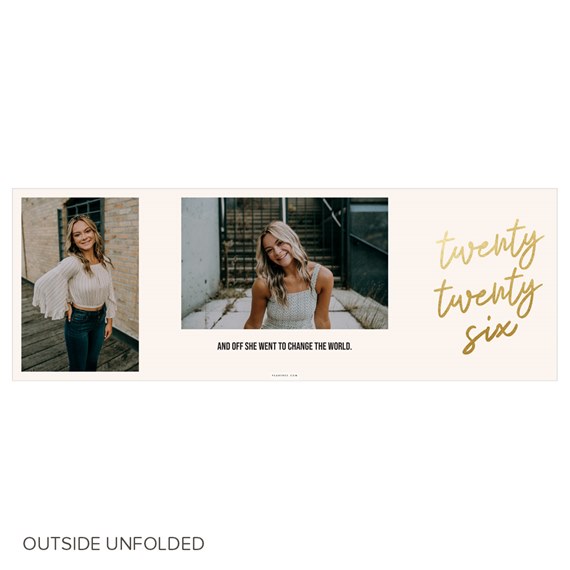 graduation announcement with photo placeholders and text